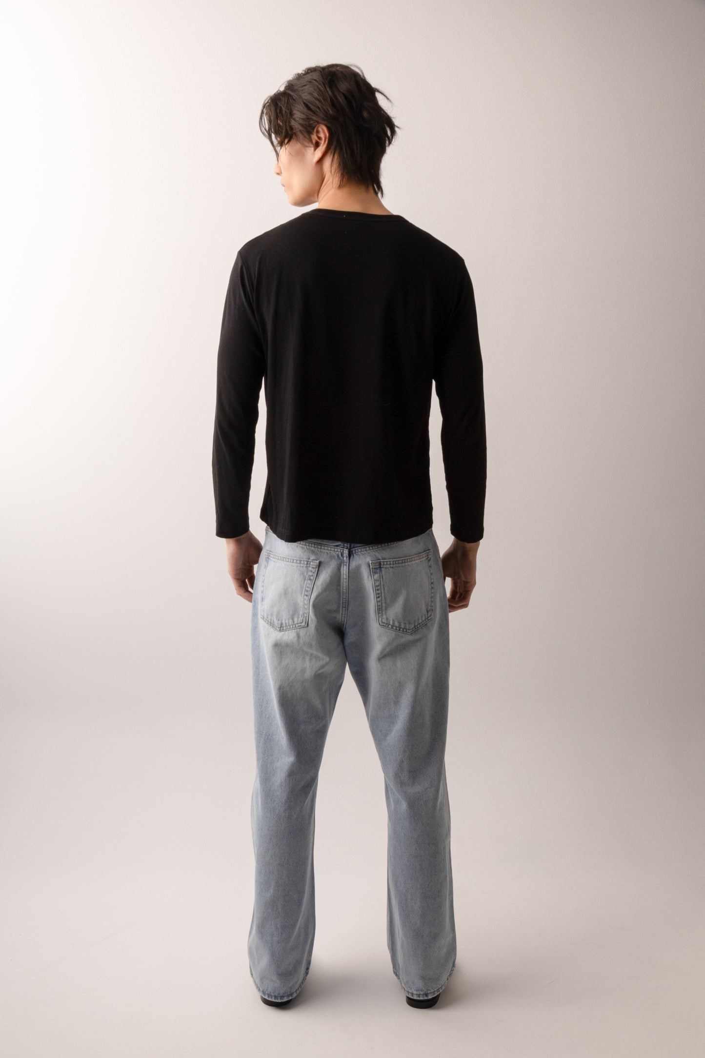 SHEER LONG SLEEVE BLACK