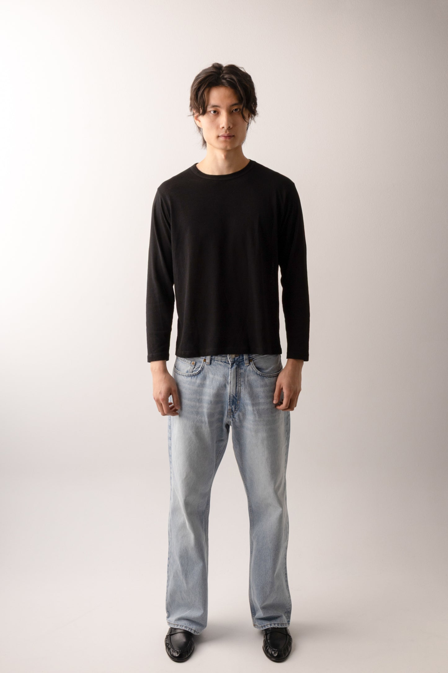SHEER LONG SLEEVE BLACK
