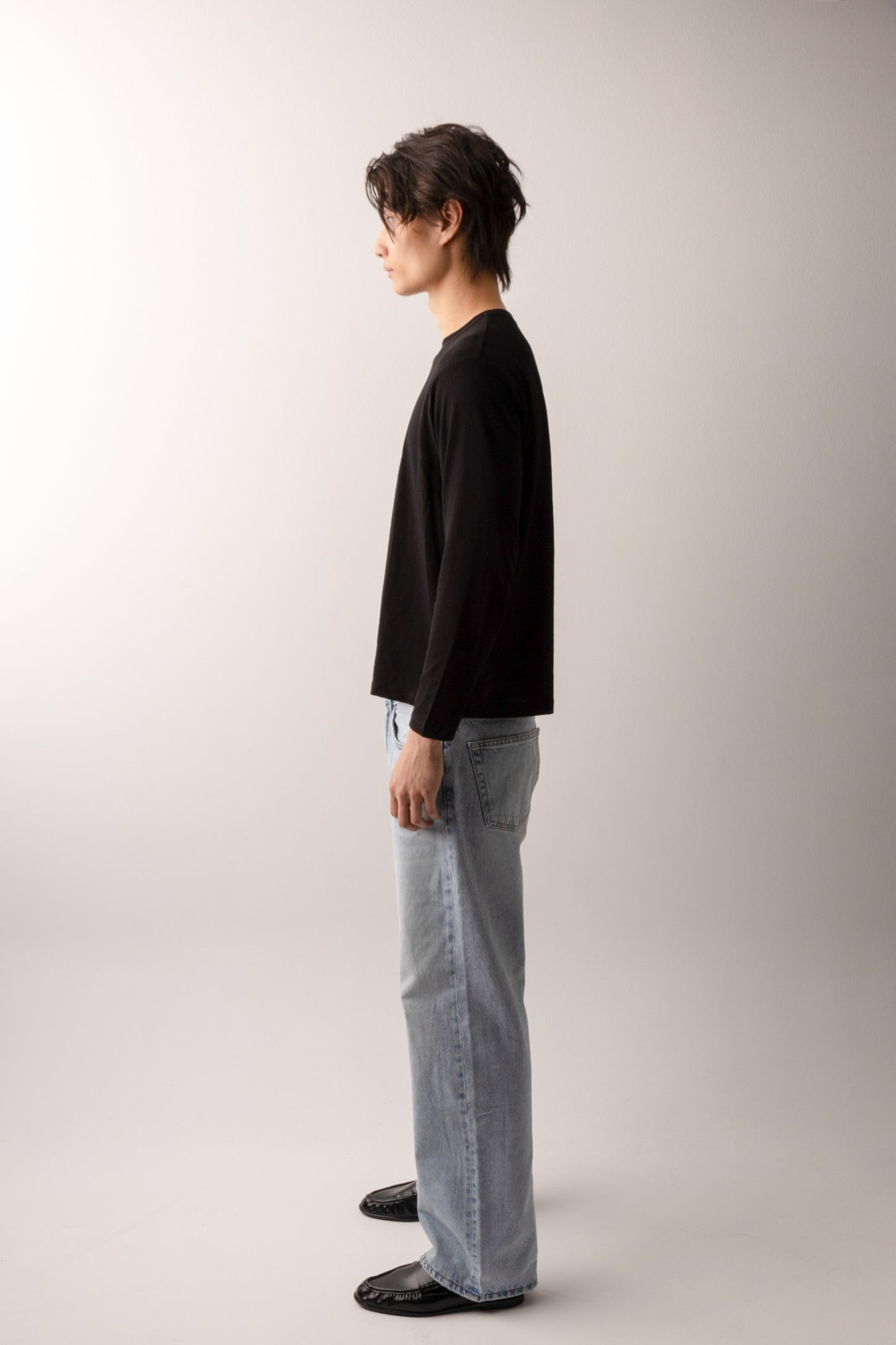 SHEER LONG SLEEVE BLACK