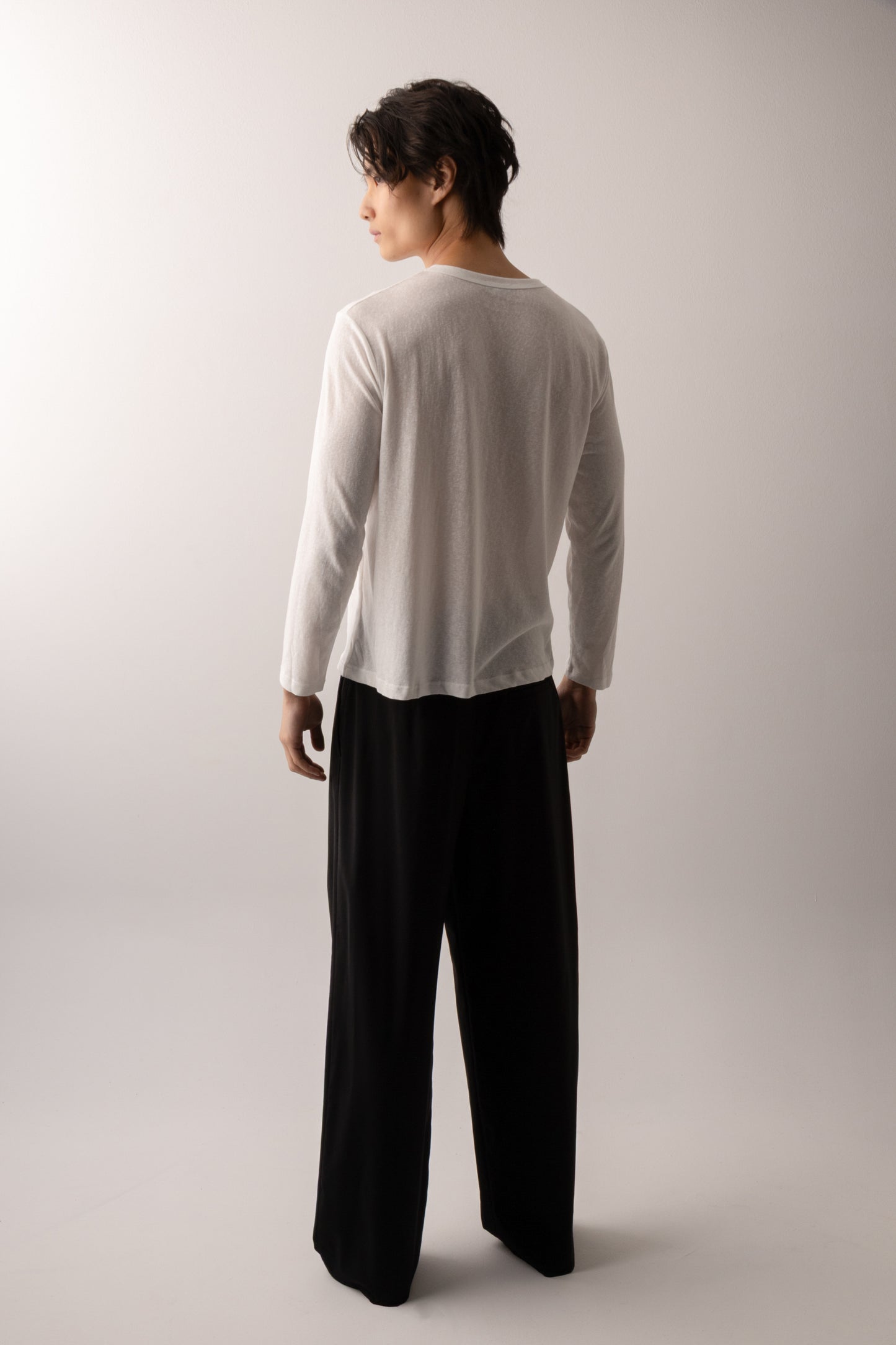SHEER LONG SLEEVE WHITE