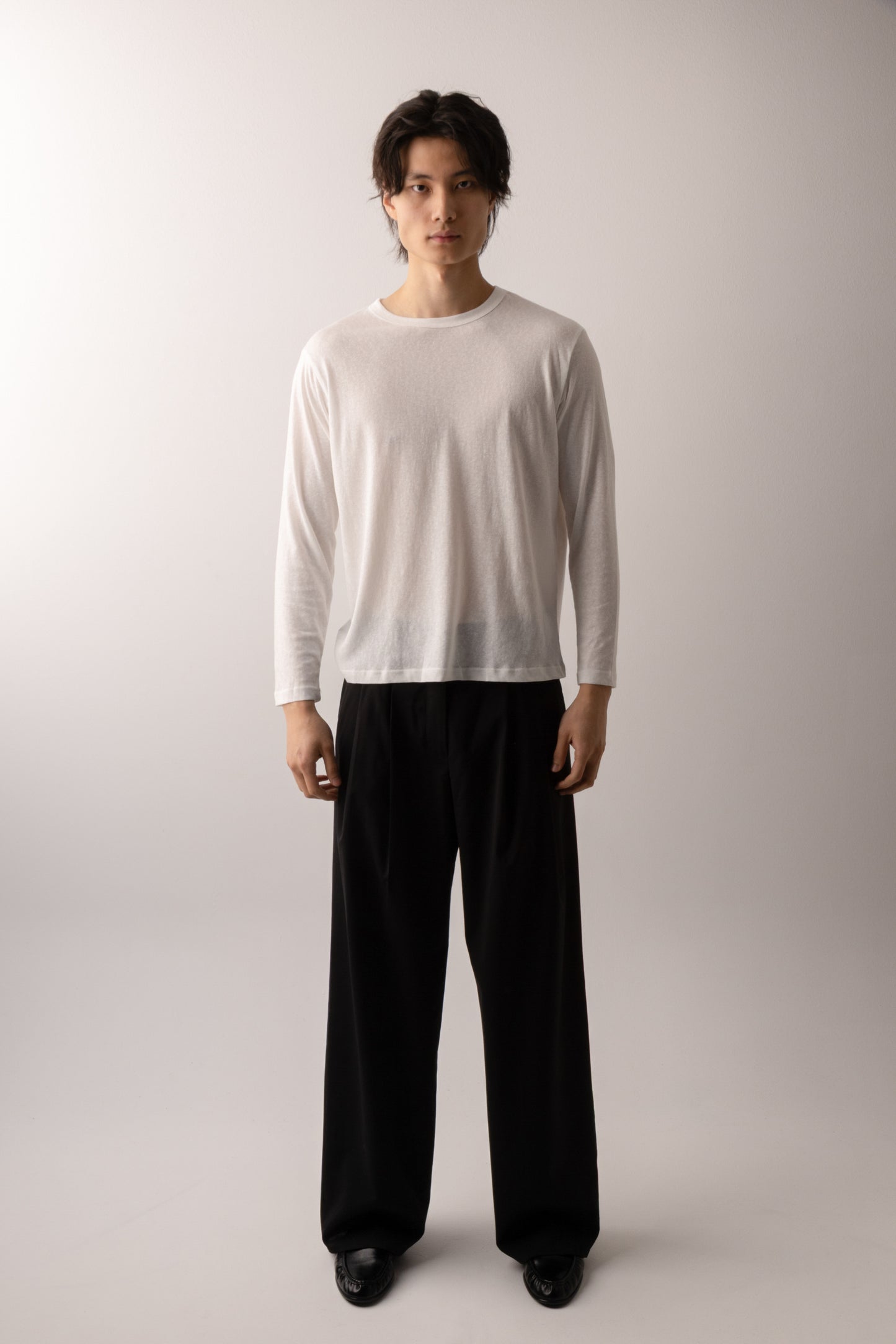 SHEER LONG SLEEVE WHITE