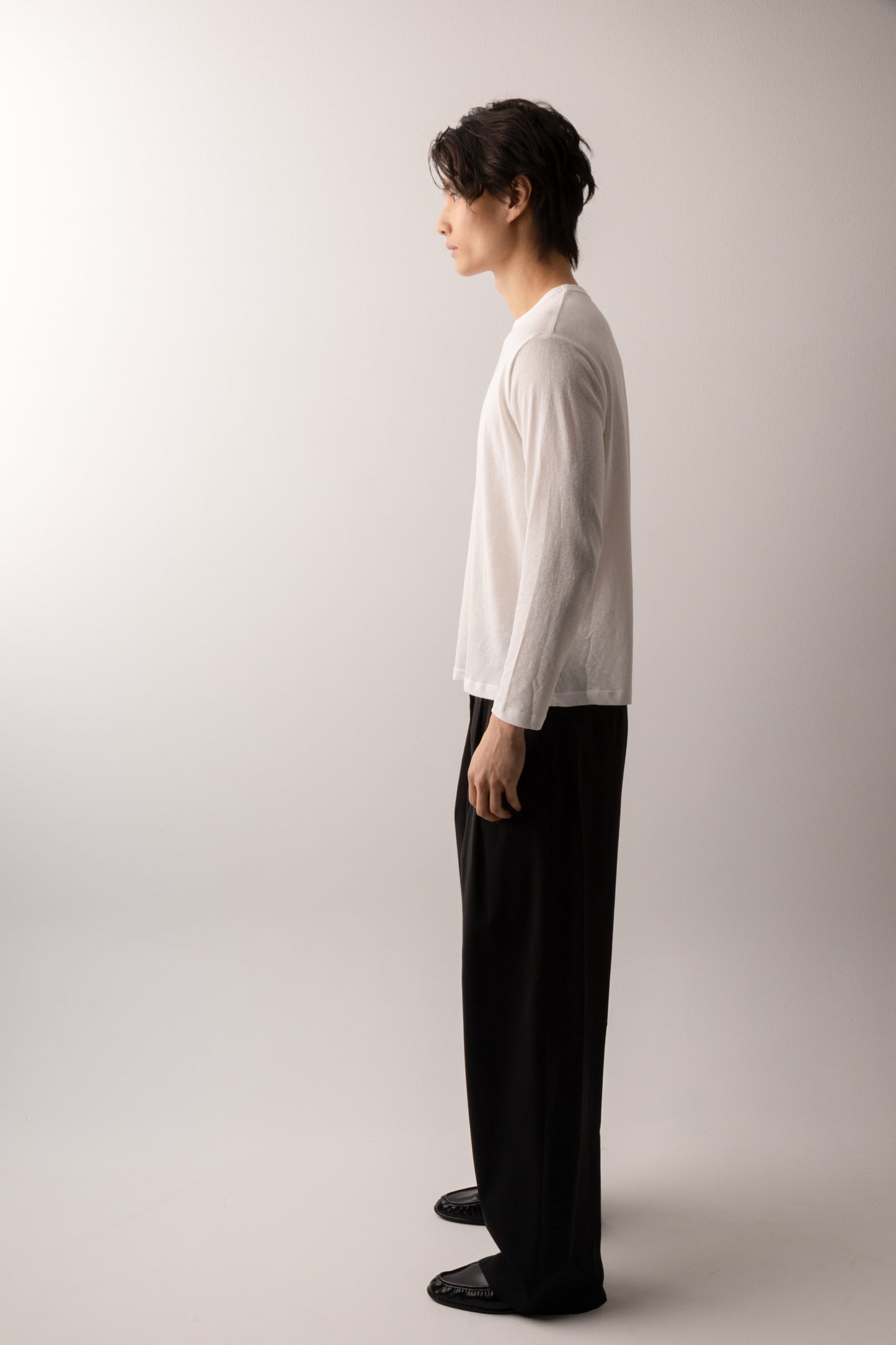 SHEER LONG SLEEVE WHITE